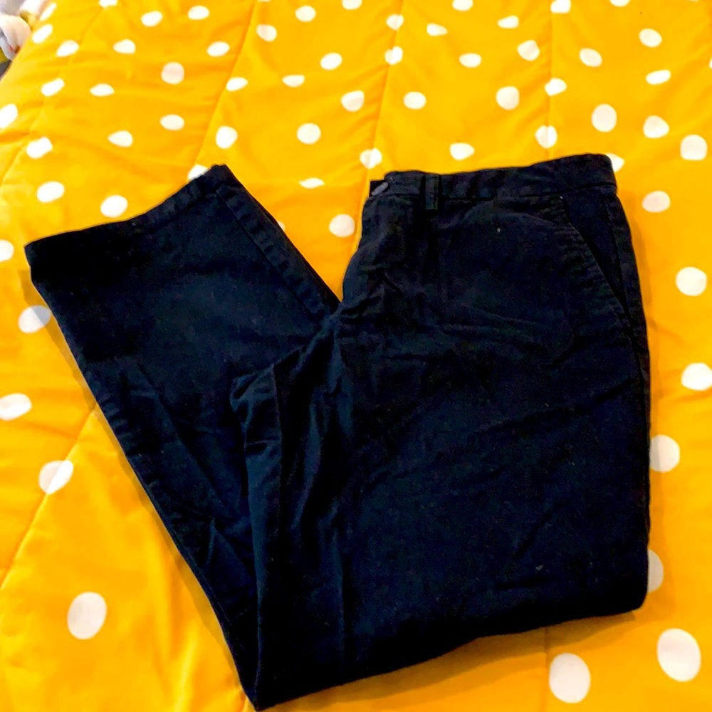 Old Navy black flat front tailored chinos  pants. Waist 34/L 32.